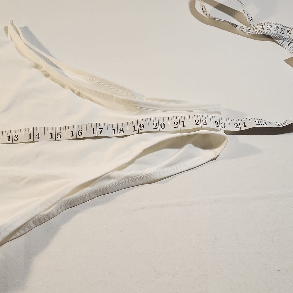 Savage X Fenty White Slim-Strap Scoop‎ Bodysuit with Logo Seamless Teddy Size 2X - Picture 12 of 12